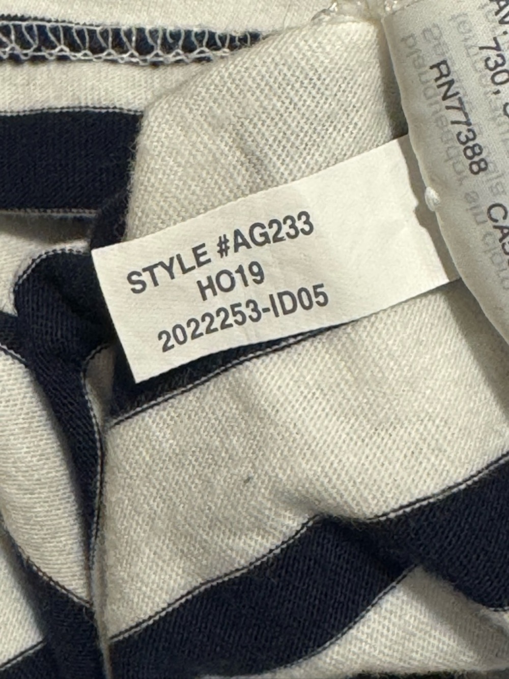 Madewell 100% Cotton Northside Long Sleeve Tee in Stripe Navy & White - XS - Picture 11 of 11